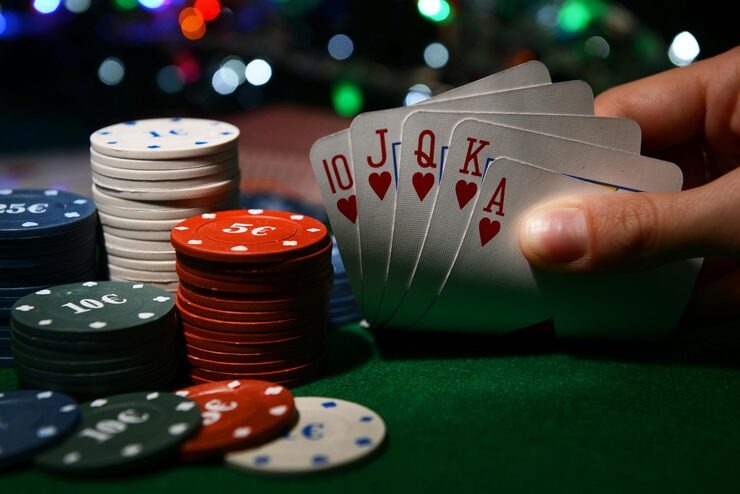 Live casino table with dealer and multiple camera angles